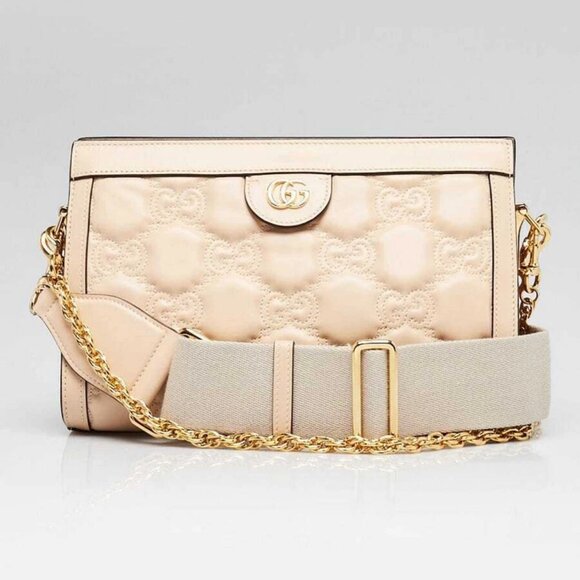 Gucci Beige GG Matelasse Leather Ophidia Small Shoulder Bag - Picture 1 of 12